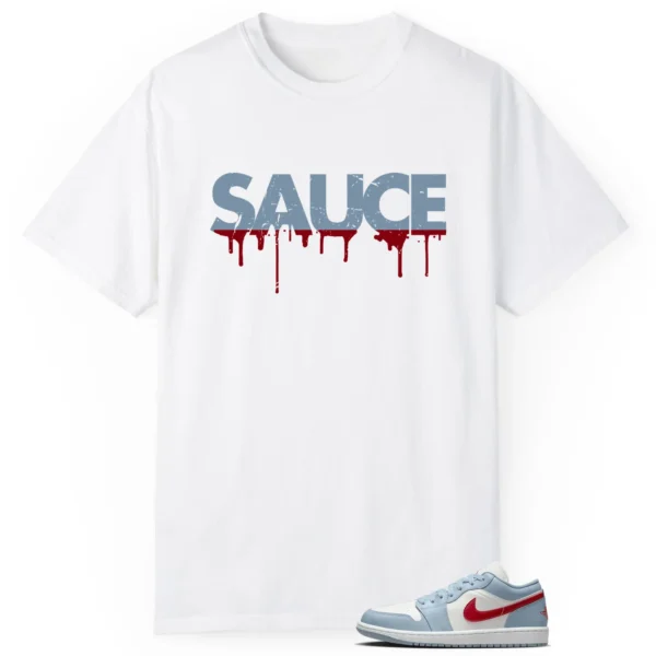 Sauce Tee to Match Your Jordan 1 Low Blue Dune Red