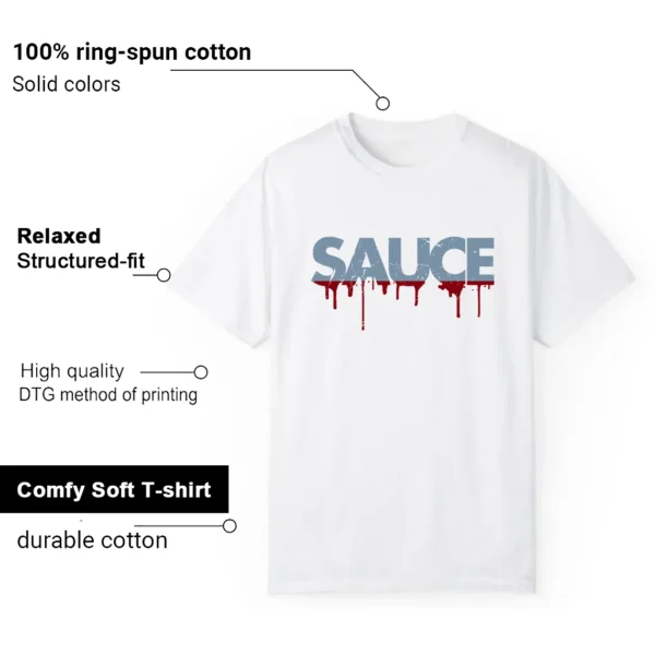 Sauce Tee to Match Your Jordan 1 Low Blue Dune Red Features