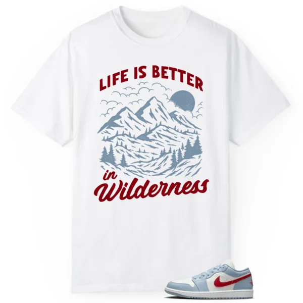 Wilderness Tee - Perfect with Jordan 1 Low Blue Dune Red