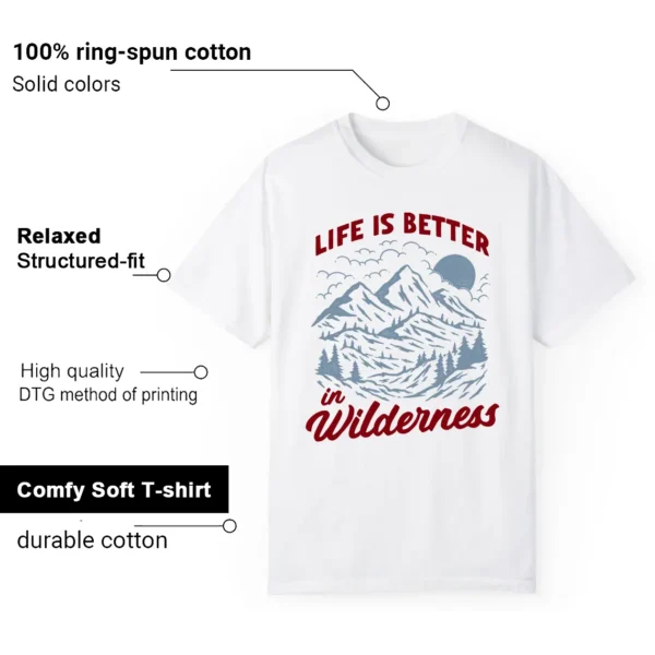 Wilderness Tee - Perfect with Jordan 1 Low Blue Dune Red Features