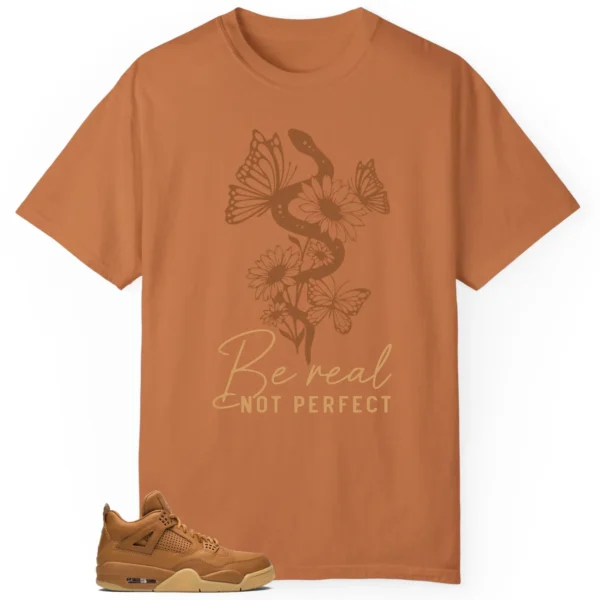 Be Real Tee to Match Jordan 4 Retro Ginger Wheat