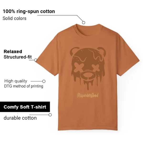 Jordan 4 Retro Ginger Wheat Matching Tee - Drippy Bear Graphic Features