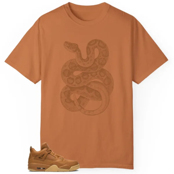 Python Snake Shirt for Jordan 4 Retro Ginger Wheat Sneaker