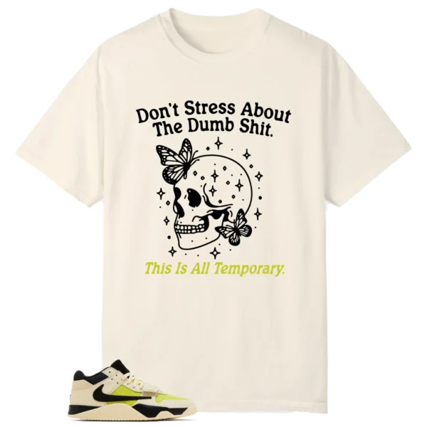 Style Jordan Jumpman x Travis Scott Bright Cactus With This Don't Stress TShirt