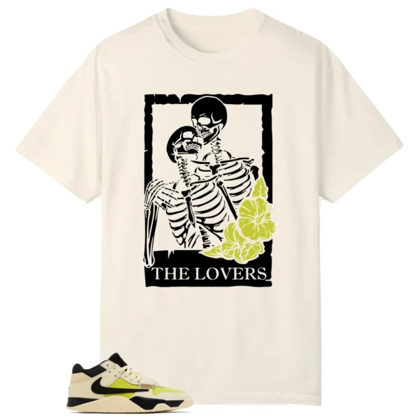 Lovers Tee for Jordan Jumpman x Travis Scott Bright Cactus Sneakers