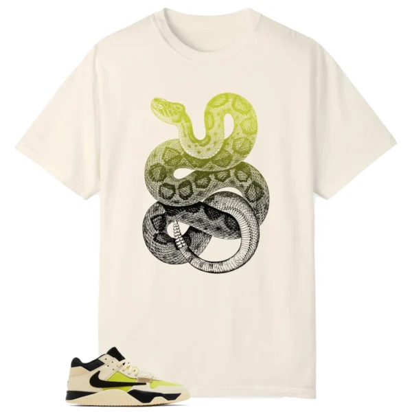 Python Snake Shirt for Jordan Jumpman x Travis Scott Bright Cactus Sneaker