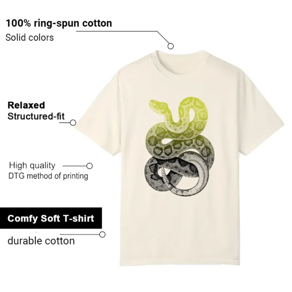 Python Snake Shirt for Jordan Jumpman x Travis Scott Bright Cactus Sneaker Features