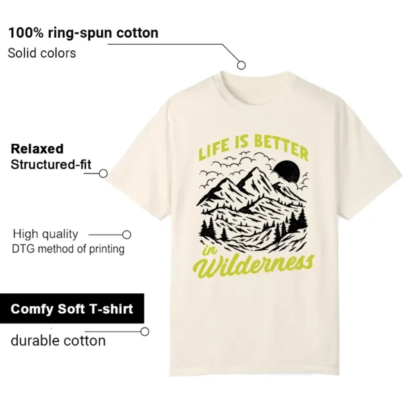 Wilderness Tee - Perfect with Jordan Jumpman x Travis Scott Bright Cactus Features