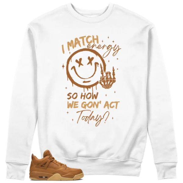 Air Jordan 4 Retro Ginger Wheat Matching Sweatshirt - Match Energy