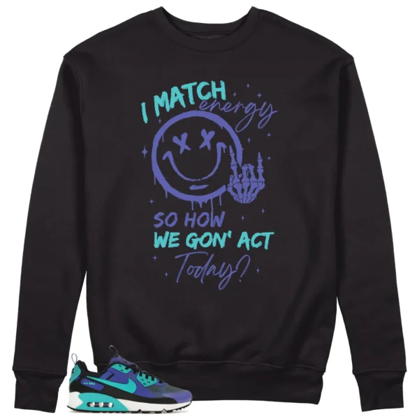 Nike Air Max 90 Drift Persian Violet Matching Sweatshirt - Match Energy