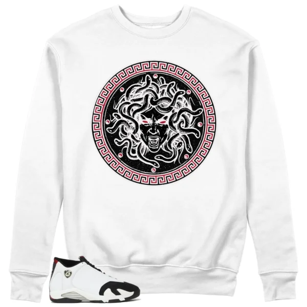 Medusa Sweatshirt for Air Jordan 14 Black Toe 2024 Kicks