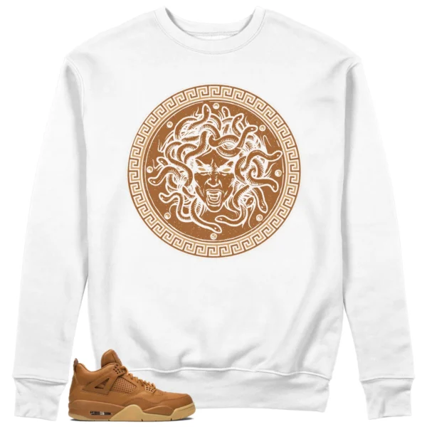 Medusa Sweatshirt for Air Jordan 4 Retro Ginger Wheat Kicks