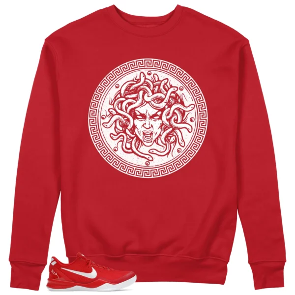 Medusa Sweatshirt for Nike Kobe 8 Protro University Red Kicks