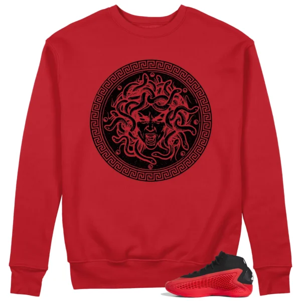 Medusa Sweatshirt for adidas Anthony Edwards 1 Pure Ruby Kicks