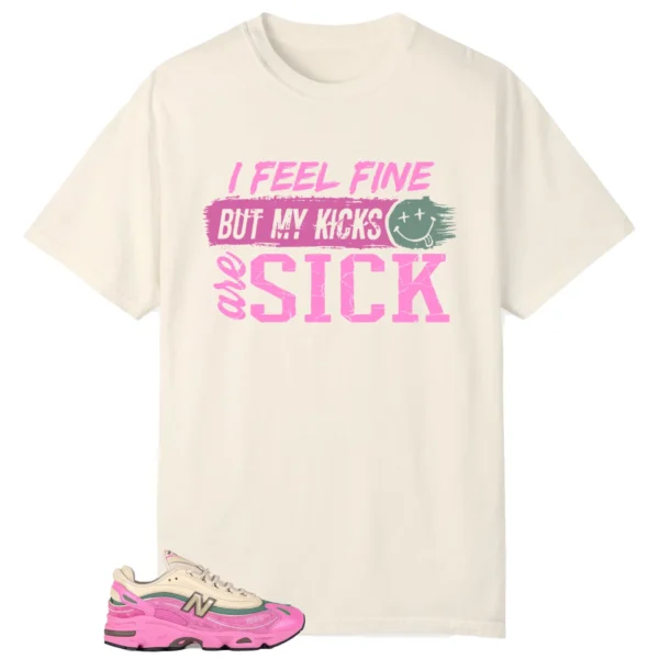 New Balance 1000 Tan Pink Match: Sick Kicks Shirt