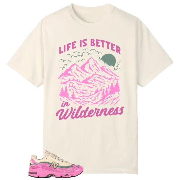 Wilderness Tee - Perfect with New Balance 1000 Tan Pink