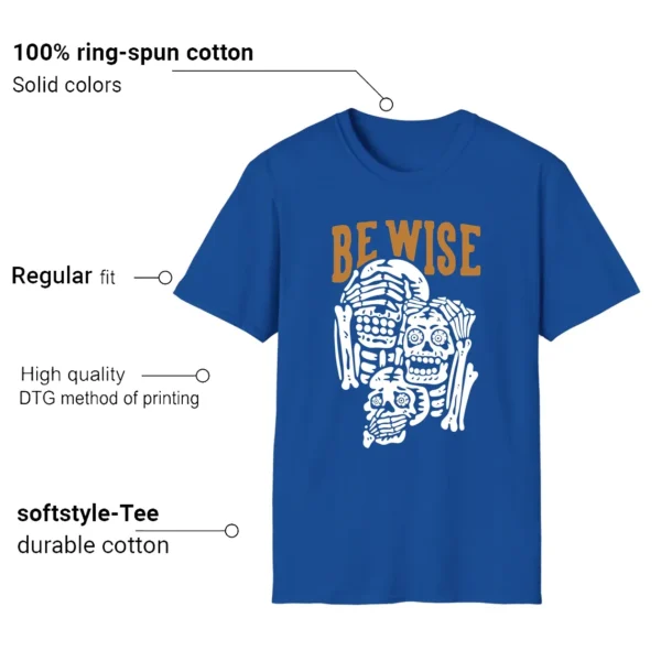 Nike Air Force 1 Low Evo Team Royal 'Be Wise' Matching Shirt Features