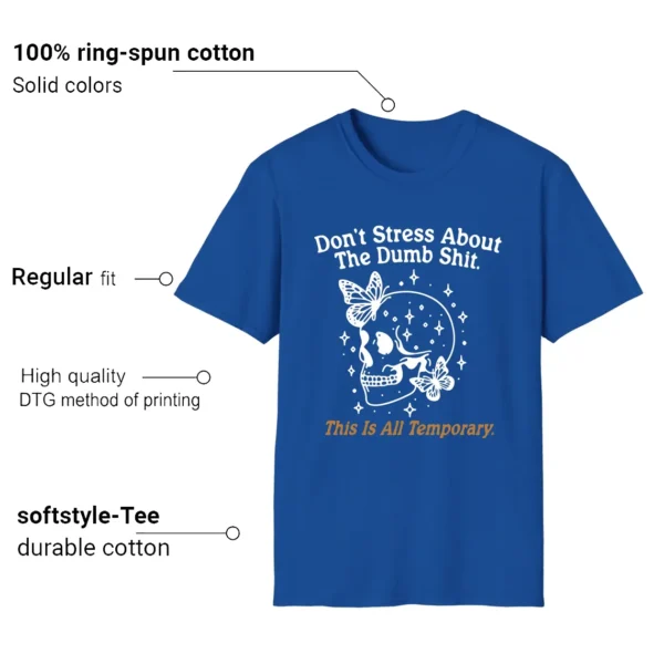 Style Nike Air Force 1 Low Evo Team Royal With This Don't Stress TShirt Features