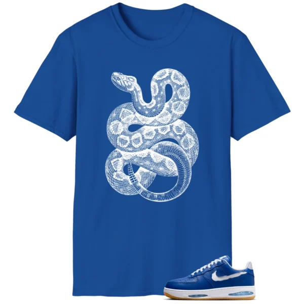 Python Snake Shirt for Nike Air Force 1 Low Evo Team Royal Sneaker