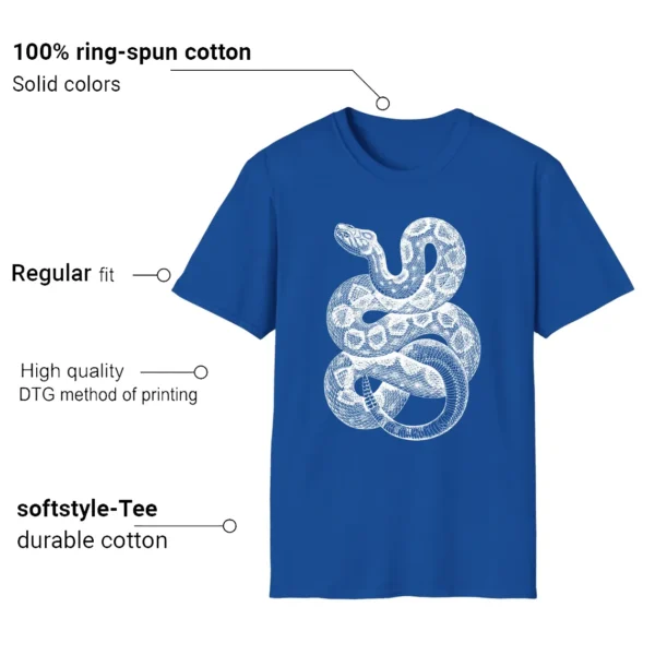 Python Snake Shirt for Nike Air Force 1 Low Evo Team Royal Sneaker Features