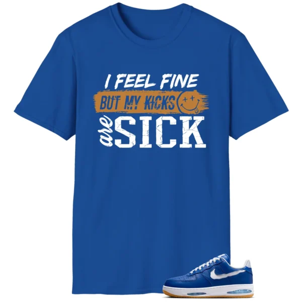 Nike Air Force 1 Low Evo Team Royal Match: Sick Kicks Shirt