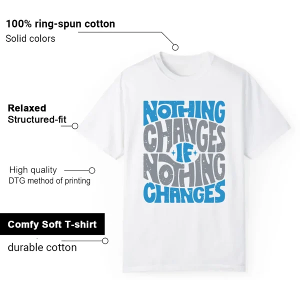 Nike Air Force 1 Low Grey University Blue Style: Nothing Changes Tee Features