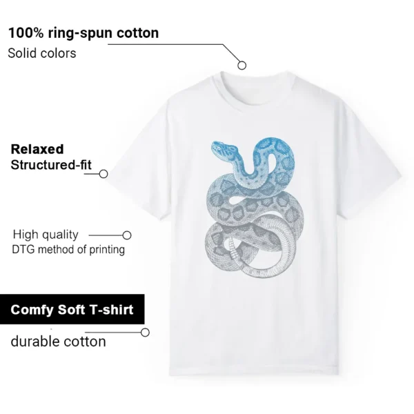 Python Snake Shirt for Nike Air Force 1 Low Grey University Blue Sneaker Features