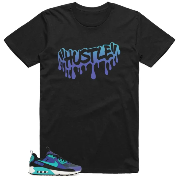 Hustle Drip Tee Matching Nike Air Max 90 Drift Persian Violet