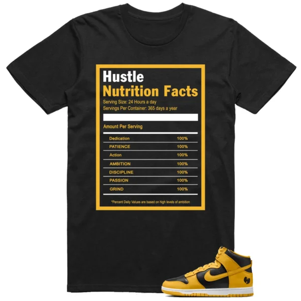 Hustle Facts: Motivational Graphic for Nike Dunk High x Wu-Tang Clan