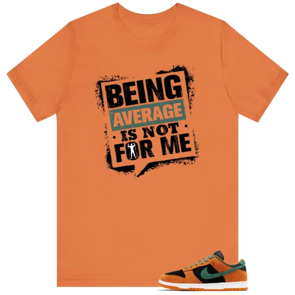 Average Not Me Tee Matches Nike Dunk Low Ceramic Sneaker