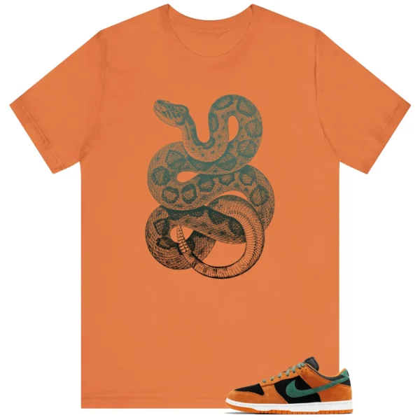 Python Snake Shirt for Nike Dunk Low Ceramic Sneaker