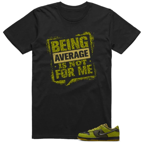 Average Not Me Tee Matches Nike Dunk Low Halloween Skull Sneaker