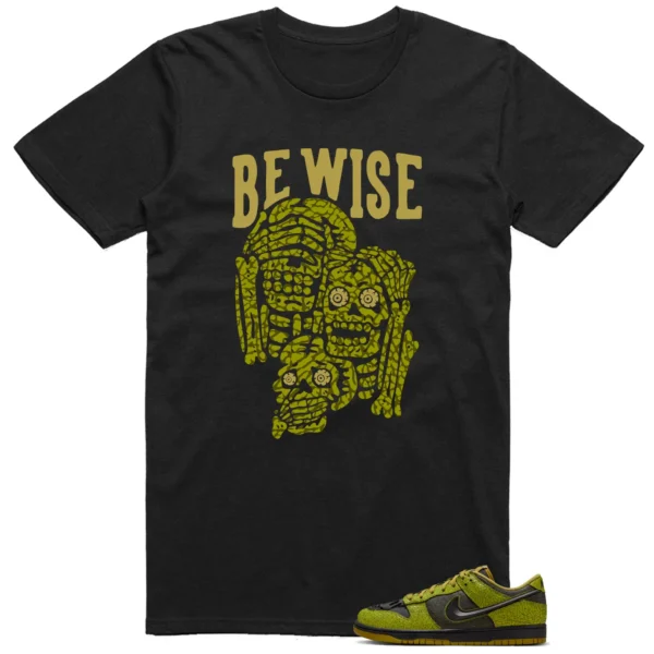 Nike Dunk Low Halloween Skull 'Be Wise' Matching Shirt