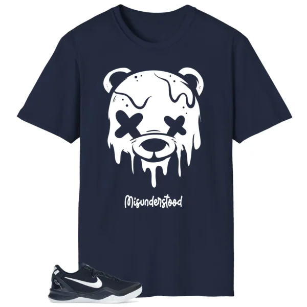 Nike Kobe 8 Protro College Navy Matching Tee - Drippy Bear Graphic