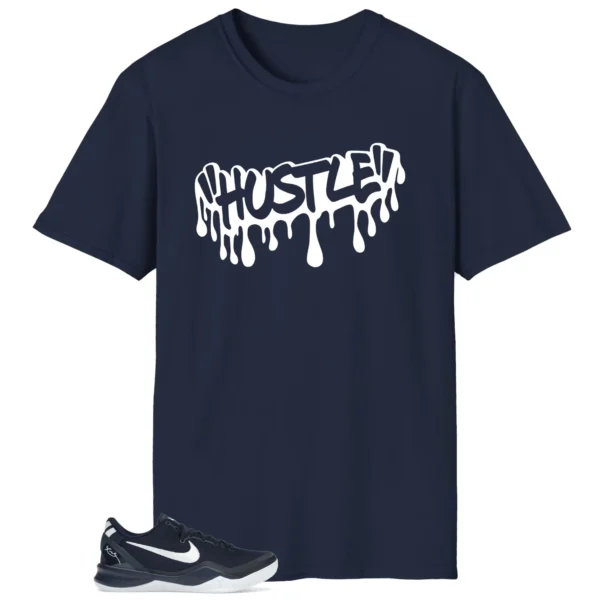 Hustle Drip Tee Matching Nike Kobe 8 Protro College Navy