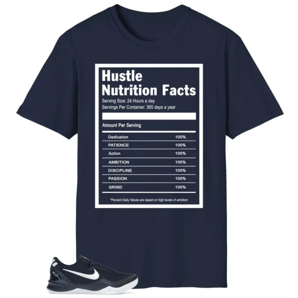 Hustle Facts: Motivational Graphic for Nike Kobe 8 Protro College Navy