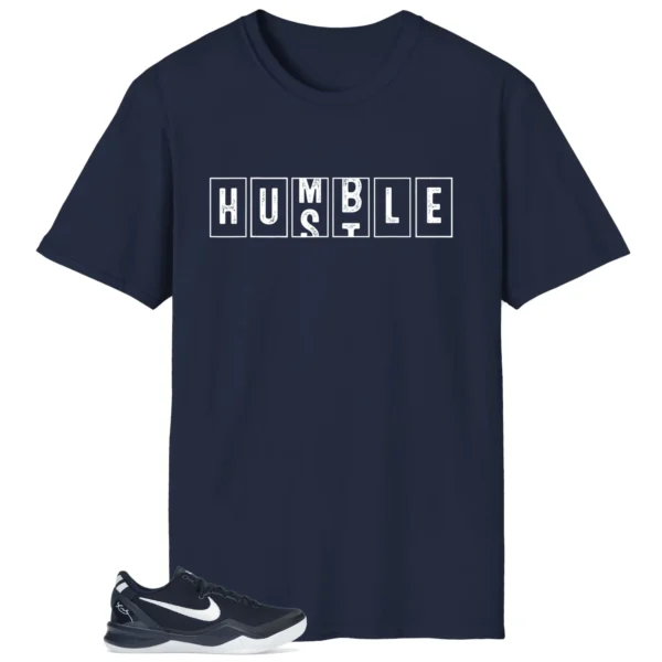 Nike Kobe 8 Protro College Navy - Hustle Humble T-Shirt