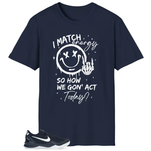 Nike Kobe 8 Protro College Navy Matching Tee Shirt - Match Energy