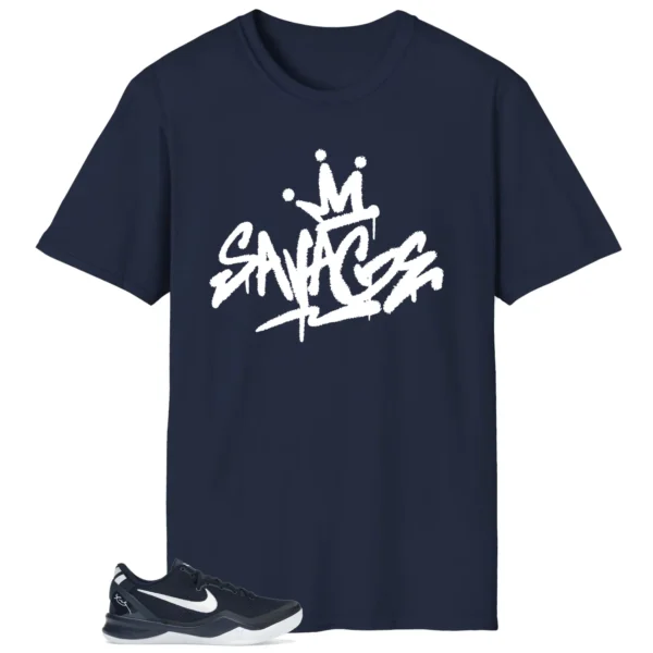 Savage Style Shirt for Nike Kobe 8 Protro College Navy Lovers