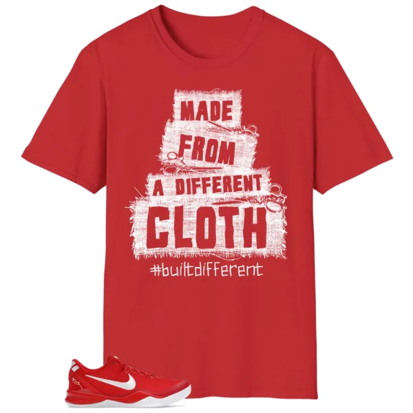 Built Different Tee for Nike Kobe 8 Protro University Red