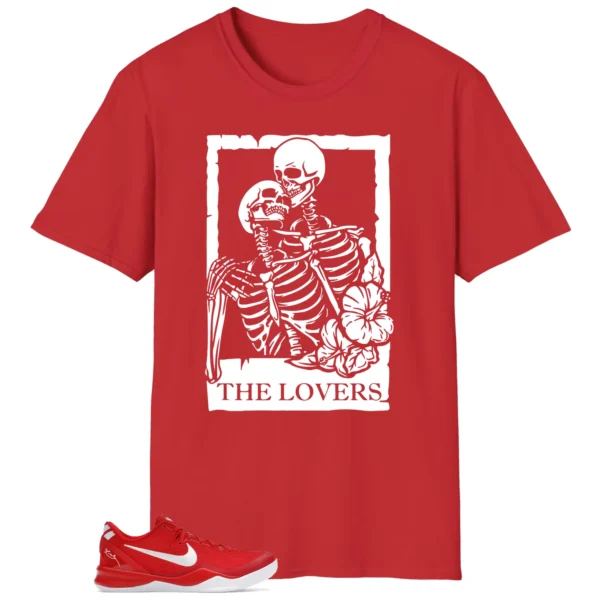 Lovers Tee for Nike Kobe 8 Protro University Red Sneakers