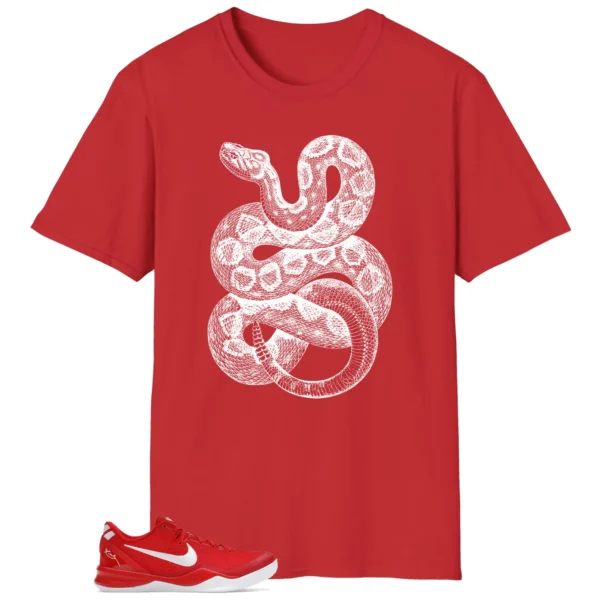 Python Snake Shirt for Nike Kobe 8 Protro University Red Sneaker