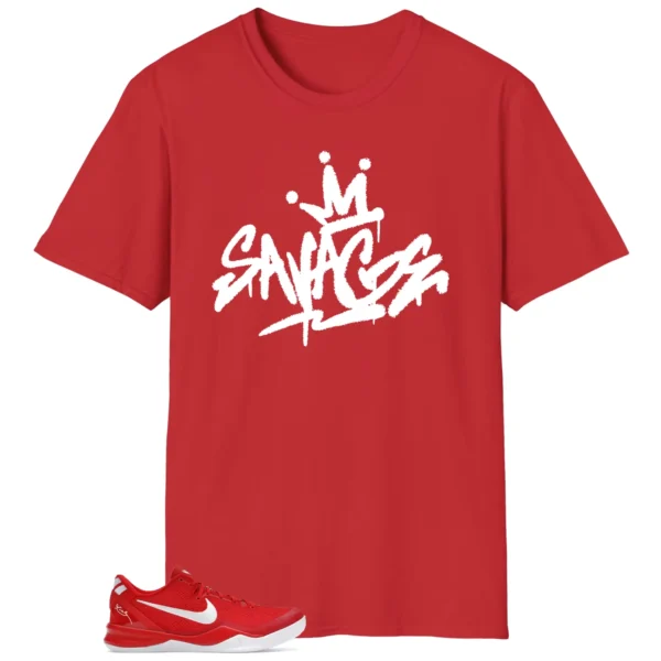 Savage Style Shirt for Nike Kobe 8 Protro University Red Lovers