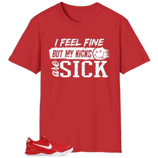 Nike Kobe 8 Protro University Red Match: Sick Kicks Shirt