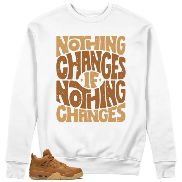 Air Jordan 4 Retro Ginger Wheat Style: Nothing Changes Sweat