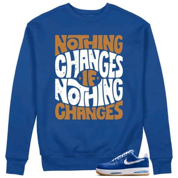 Nike Air Force 1 Low Evo Team Royal Style: Nothing Changes Sweat