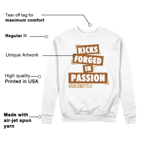 Passion Kicks Sweatshirt - Perfect Match for Air Jordan 4 Retro Ginger Wheat Features