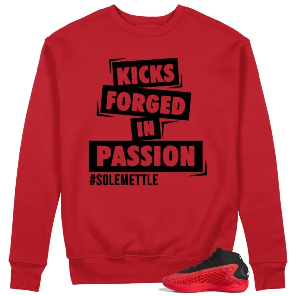 Passion Kicks Sweatshirt - Perfect Match for adidas Anthony Edwards 1 Pure Ruby