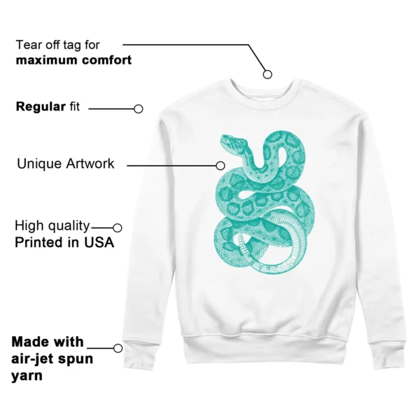 Python Snake Sweatshirt for New Balance 480 Airyteal Sneaker Features