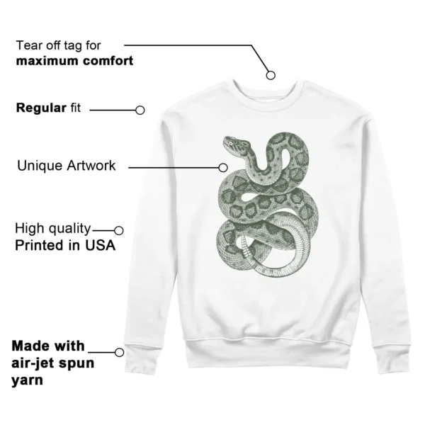 Python Snake Sweatshirt for Nike Air Force 1 Low Year Of The Snake Sneaker Features